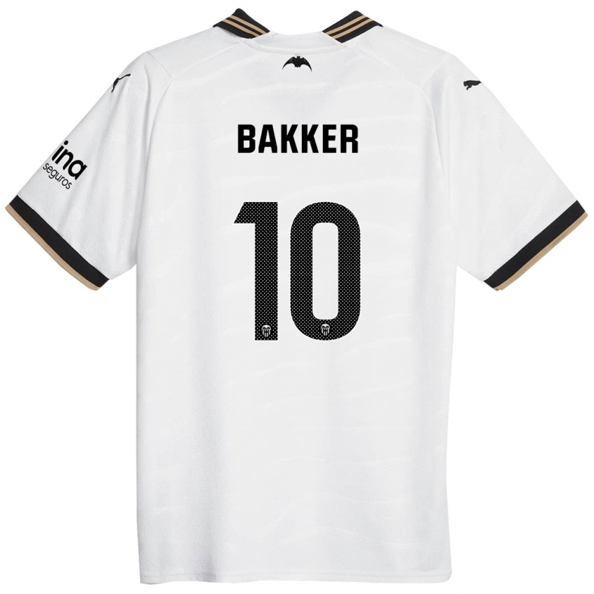 Mujer Camiseta Linda Bakker #10 Blanco 1ª Equipación 2023/24 La Camisa México