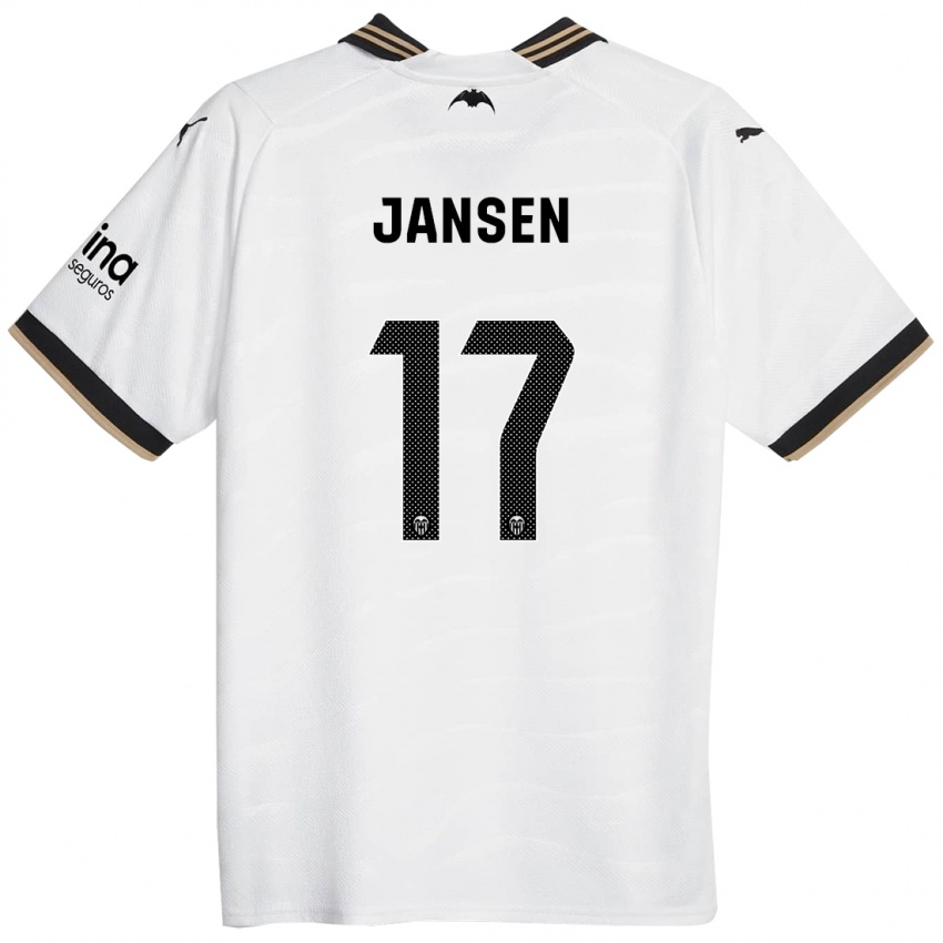 Mujer Camiseta Ellen Jansen #17 Blanco 1ª Equipación 2023/24 La Camisa México