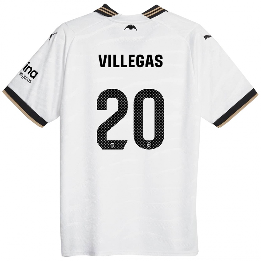 Mujer Camiseta Noelia Villegas #20 Blanco 1ª Equipación 2023/24 La Camisa México