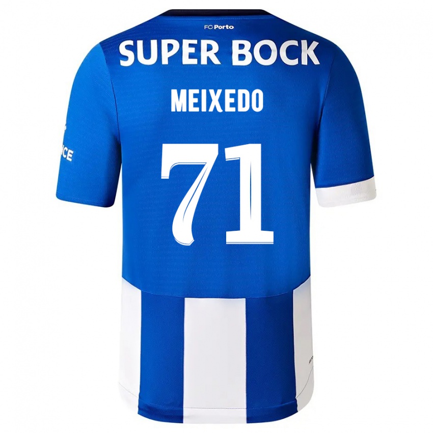 Mujer Camiseta Francisco Meixedo #71 Azul Blanco 1ª Equipación 2023/24 La Camisa México