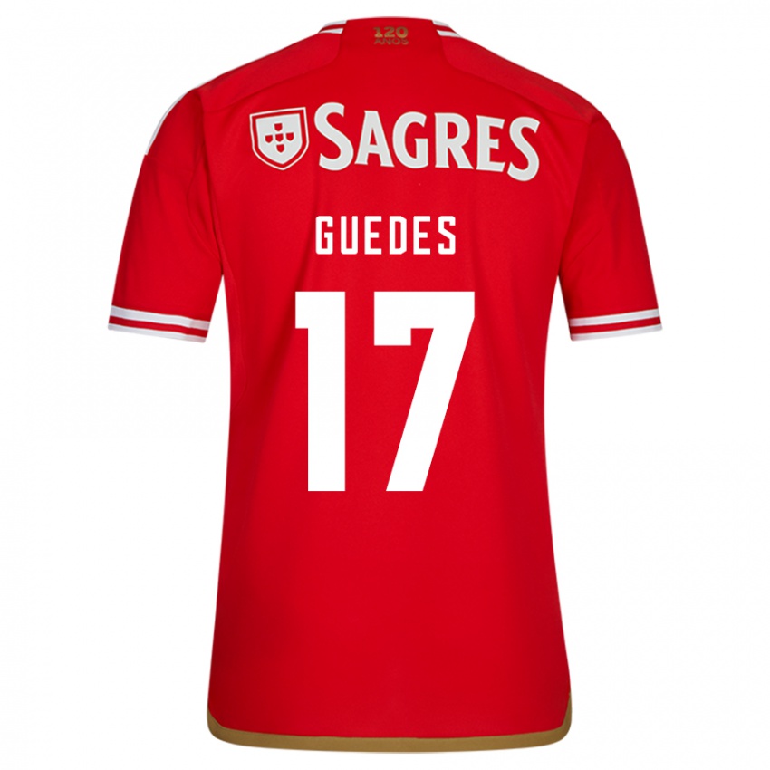 Mujer Camiseta Goncalo Guedes #17 Rojo 1ª Equipación 2023/24 La Camisa México