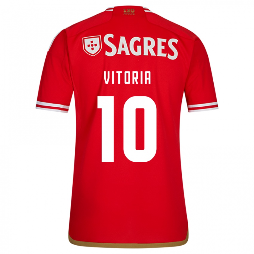 Mujer Camiseta Ana Vitoria #10 Rojo 1ª Equipación 2023/24 La Camisa México