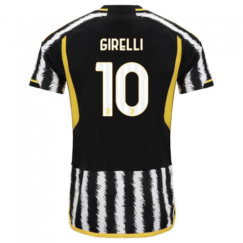 Mujer Camiseta Cristiana Girelli #10 Blanco Negro 1ª Equipación 2023/24 La Camisa México