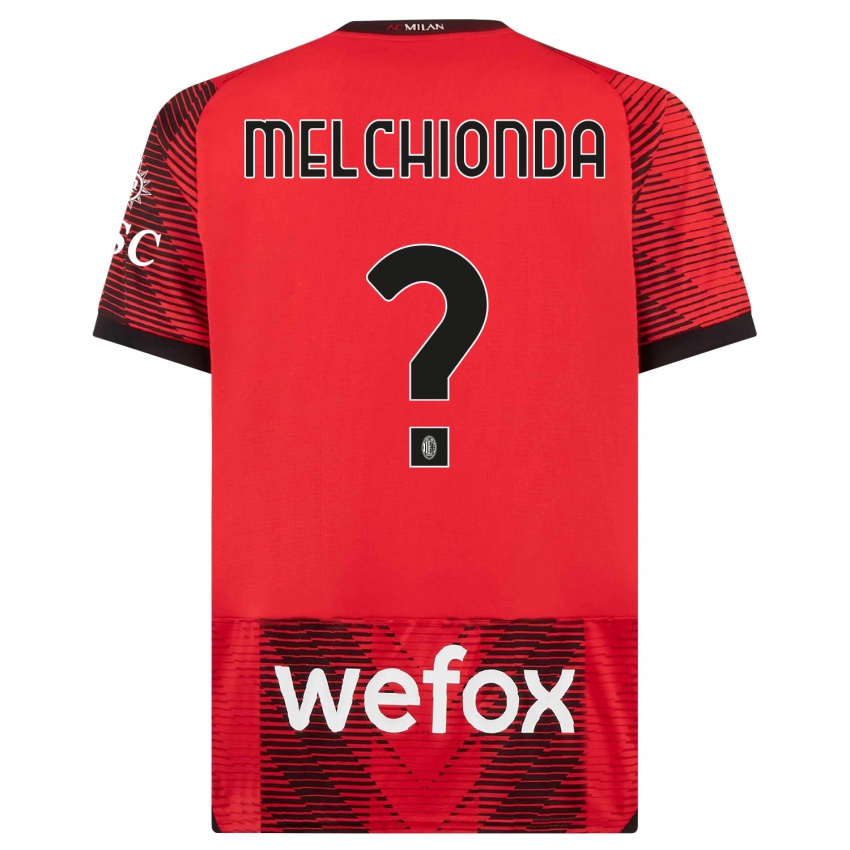 Mujer Camiseta Marco Melchionda #0 Negro Rojo 1ª Equipación 2023/24 La Camisa México