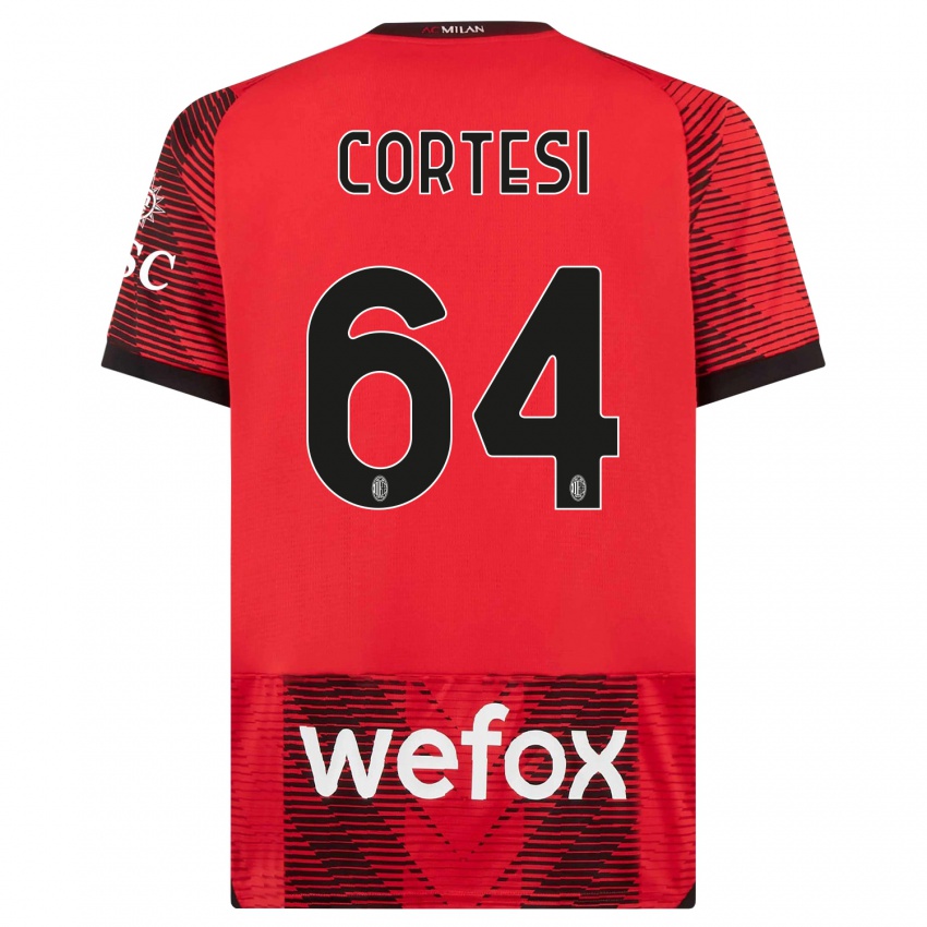 Mujer Camiseta Selena Cortesi #64 Negro Rojo 1ª Equipación 2023/24 La Camisa México