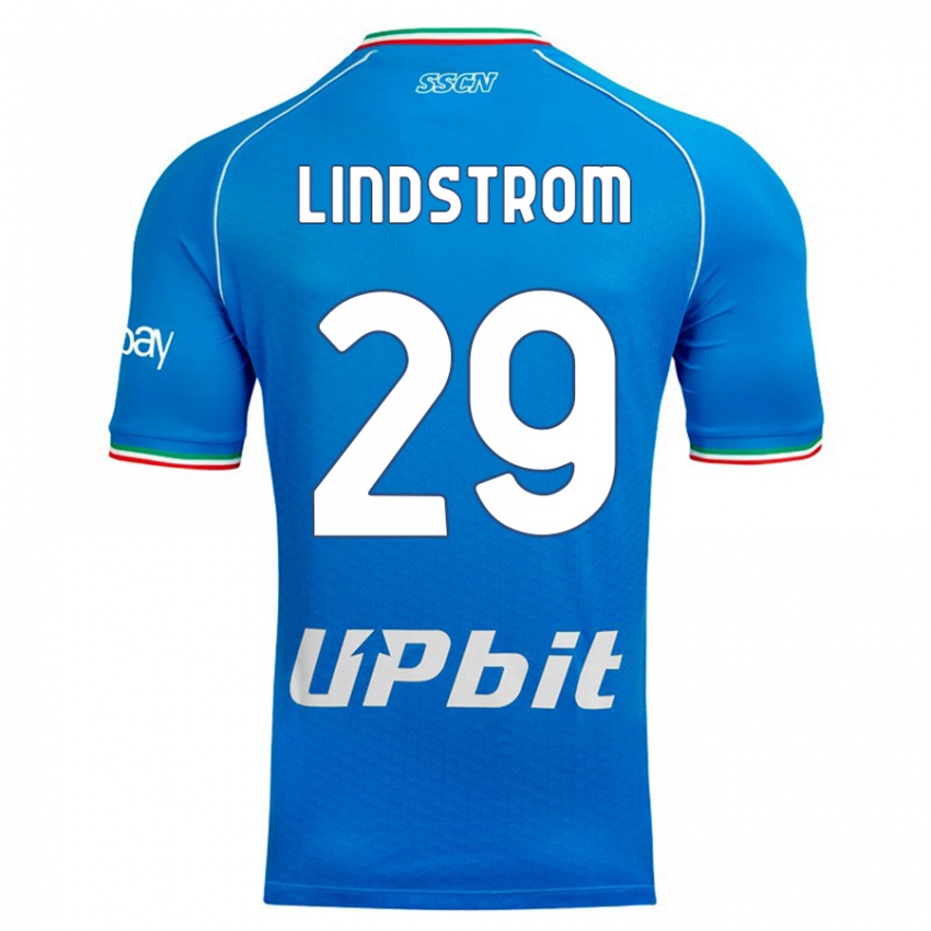 Mujer Camiseta Jesper Lindstrom #29 Cielo Azul 1ª Equipación 2023/24 La Camisa México