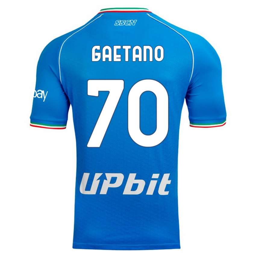 Mujer Camiseta Gianluca Gaetano #70 Cielo Azul 1ª Equipación 2023/24 La Camisa México