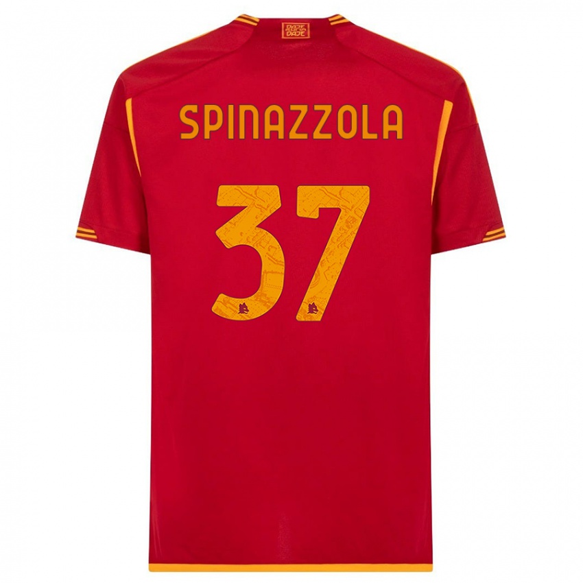 Mujer Camiseta Leonardo Spinazzola #37 Rojo 1ª Equipación 2023/24 La Camisa México