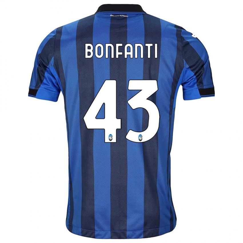 Mujer Camiseta Giovanni Bonfanti #43 Azul Negro 1ª Equipación 2023/24 La Camisa México