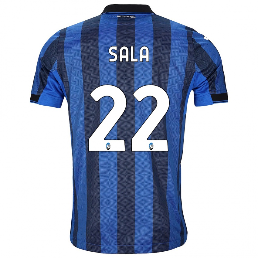 Mujer Camiseta Lorenzo Sala #22 Azul Negro 1ª Equipación 2023/24 La Camisa México