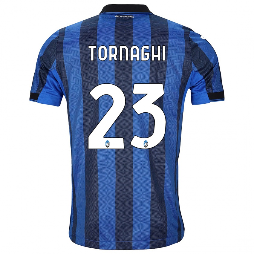 Mujer Camiseta Pietro Tornaghi #23 Azul Negro 1ª Equipación 2023/24 La Camisa México