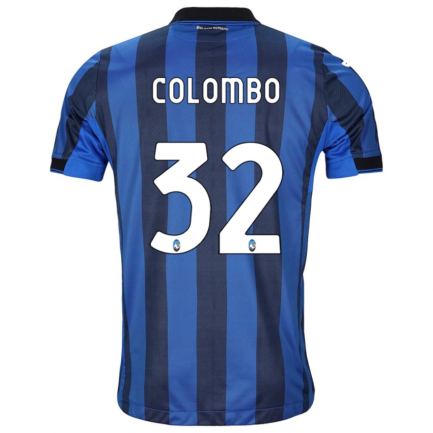 Mujer Camiseta Matteo Colombo #32 Azul Negro 1ª Equipación 2023/24 La Camisa México