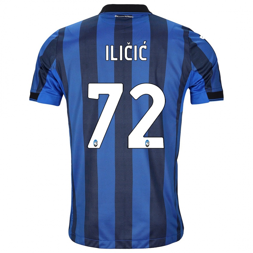 Mujer Camiseta Josip Ilicic #72 Azul Negro 1ª Equipación 2023/24 La Camisa México
