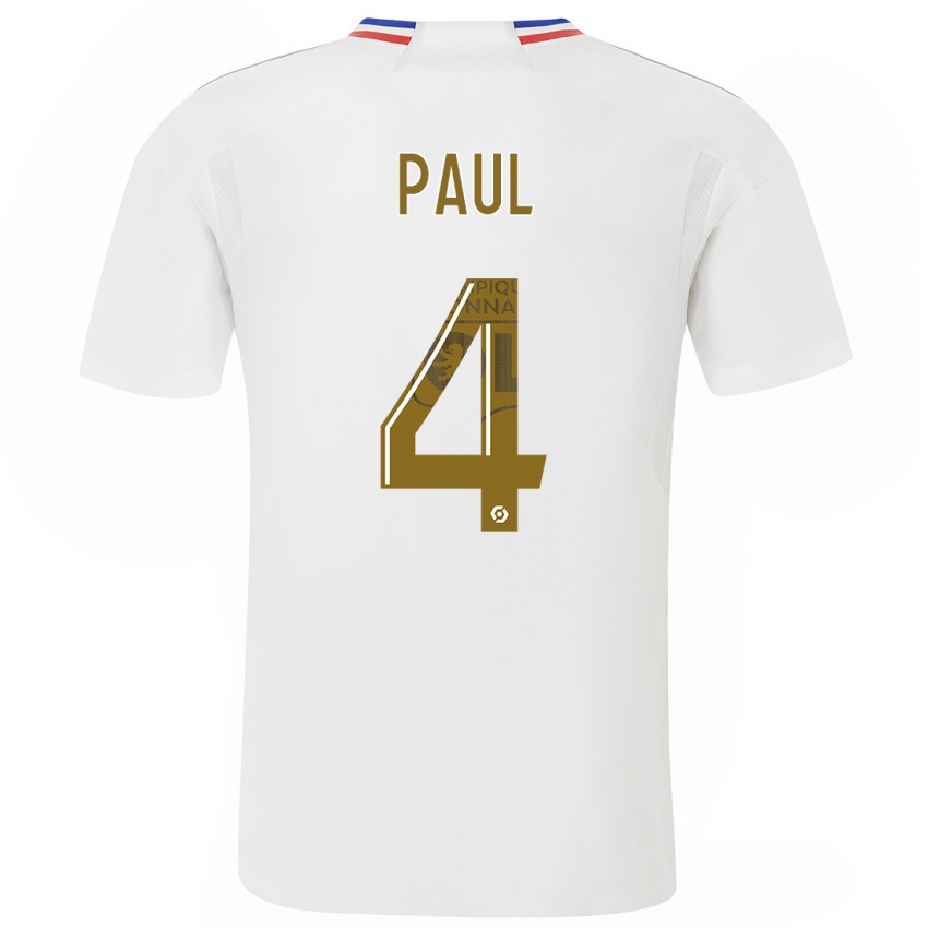 Mujer Camiseta Paul Akouokou #0 Blanco 1ª Equipación 2023/24 La Camisa México