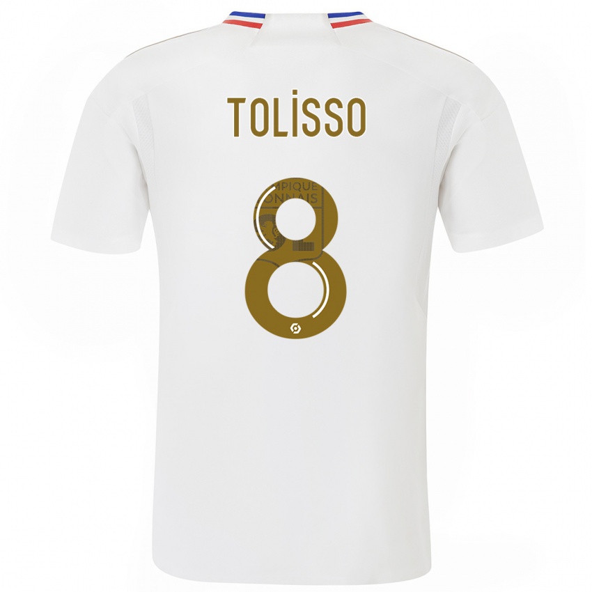 Mujer Camiseta Corentin Tolisso #8 Blanco 1ª Equipación 2023/24 La Camisa México