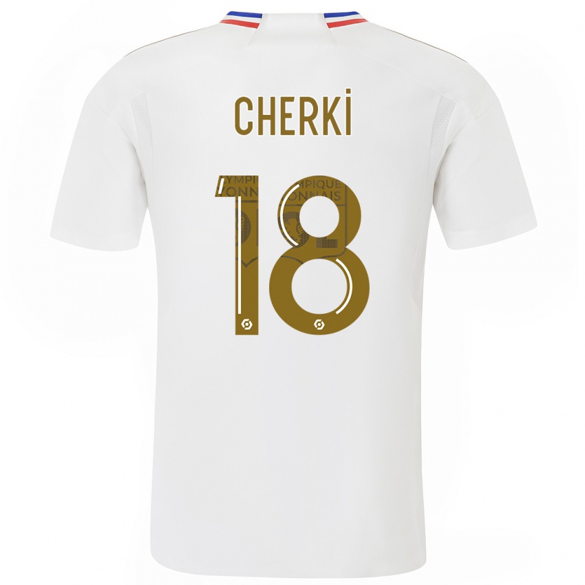 Mujer Camiseta Rayan Cherki #18 Blanco 1ª Equipación 2023/24 La Camisa México