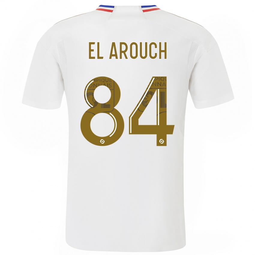 Mujer Camiseta Mohamed El Arouch #84 Blanco 1ª Equipación 2023/24 La Camisa México