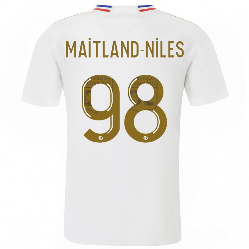 Mujer Camiseta Ainsley Maitland-Niles #98 Blanco 1ª Equipación 2023/24 La Camisa México