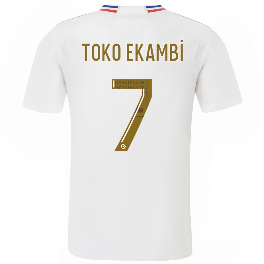 Mujer Camiseta Karl Toko Ekambi #7 Blanco 1ª Equipación 2023/24 La Camisa México