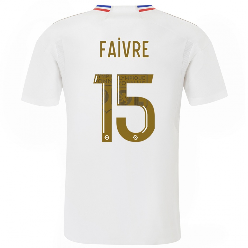 Mujer Camiseta Romain Faivre #15 Blanco 1ª Equipación 2023/24 La Camisa México