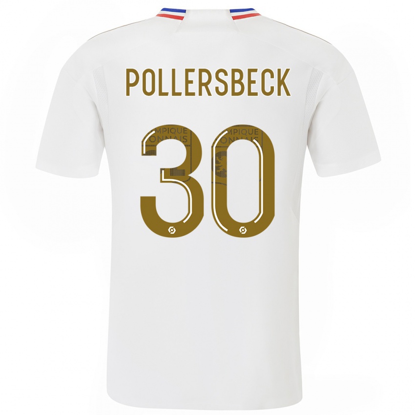 Mujer Camiseta Julian Pollersbeck #30 Blanco 1ª Equipación 2023/24 La Camisa México