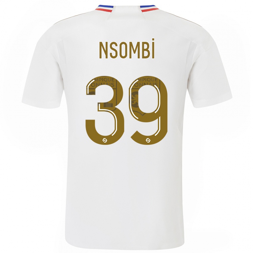 Mujer Camiseta Gael Nsombi #39 Blanco 1ª Equipación 2023/24 La Camisa México