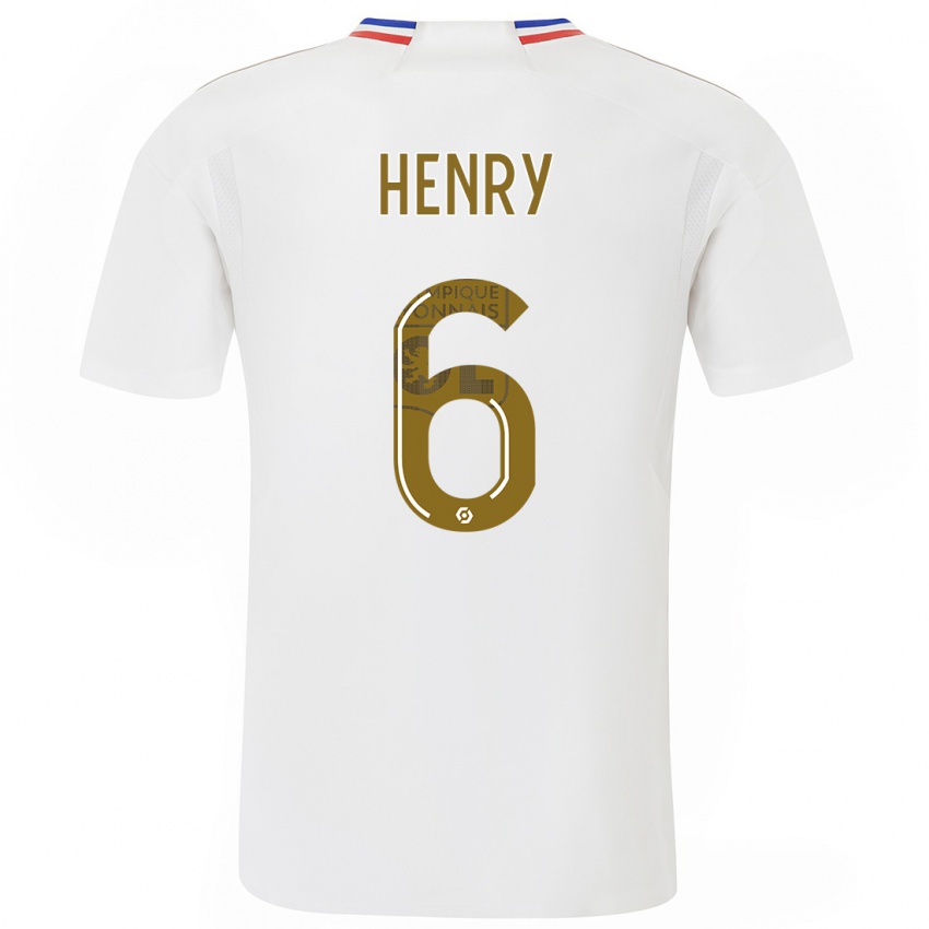 Mujer Camiseta Amandine Henry #6 Blanco 1ª Equipación 2023/24 La Camisa México