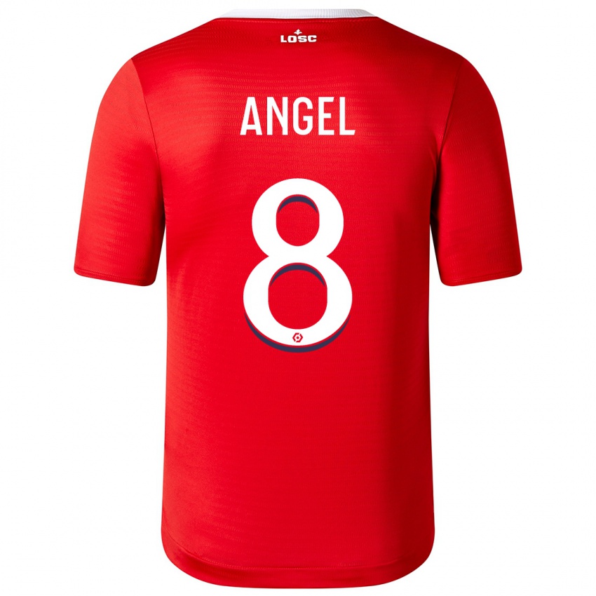 Mujer Camiseta Angel Gomes #8 Rojo 1ª Equipación 2023/24 La Camisa México