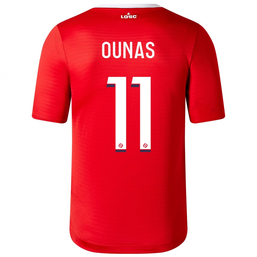 Mujer Camiseta Adam Ounas #11 Rojo 1ª Equipación 2023/24 La Camisa México