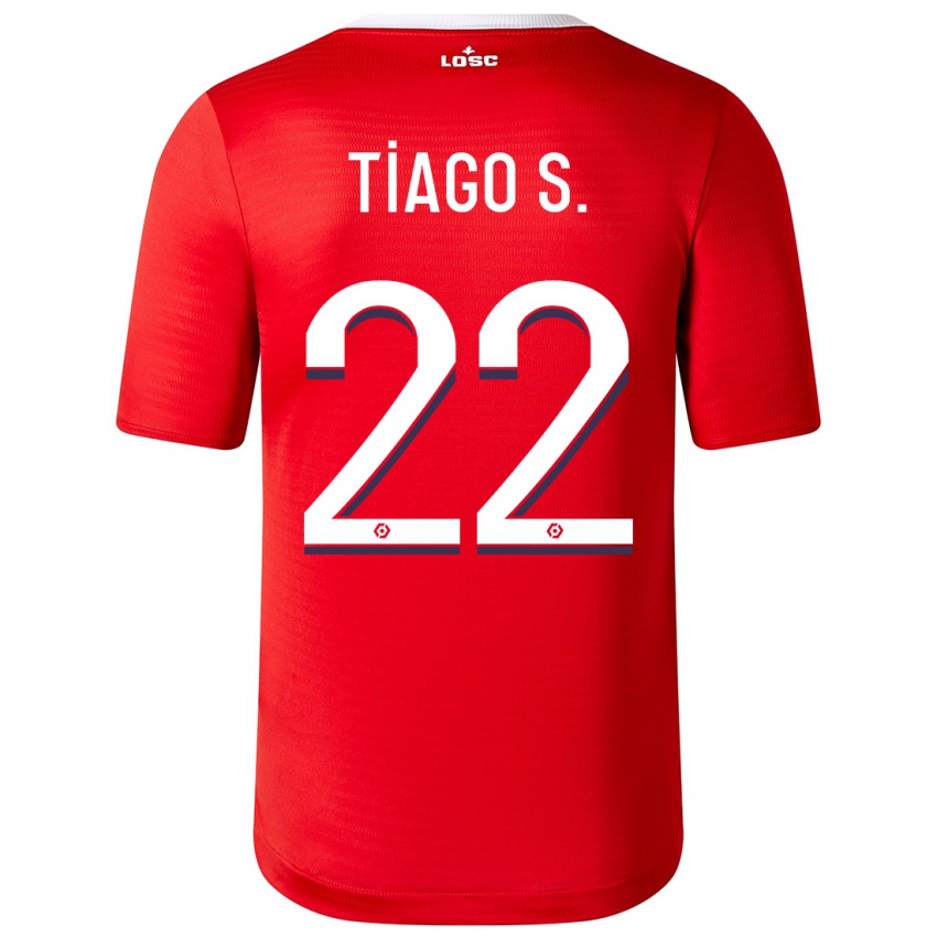 Mujer Camiseta Tiago Santos #22 Rojo 1ª Equipación 2023/24 La Camisa México