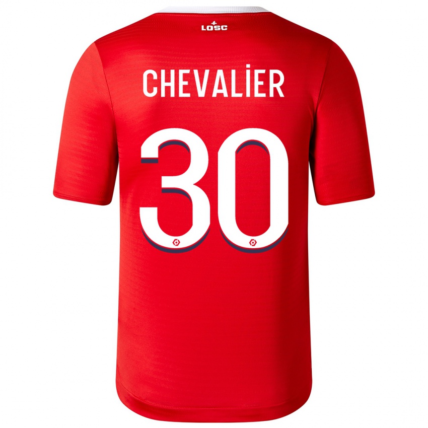 Mujer Camiseta Lucas Chevalier #30 Rojo 1ª Equipación 2023/24 La Camisa México