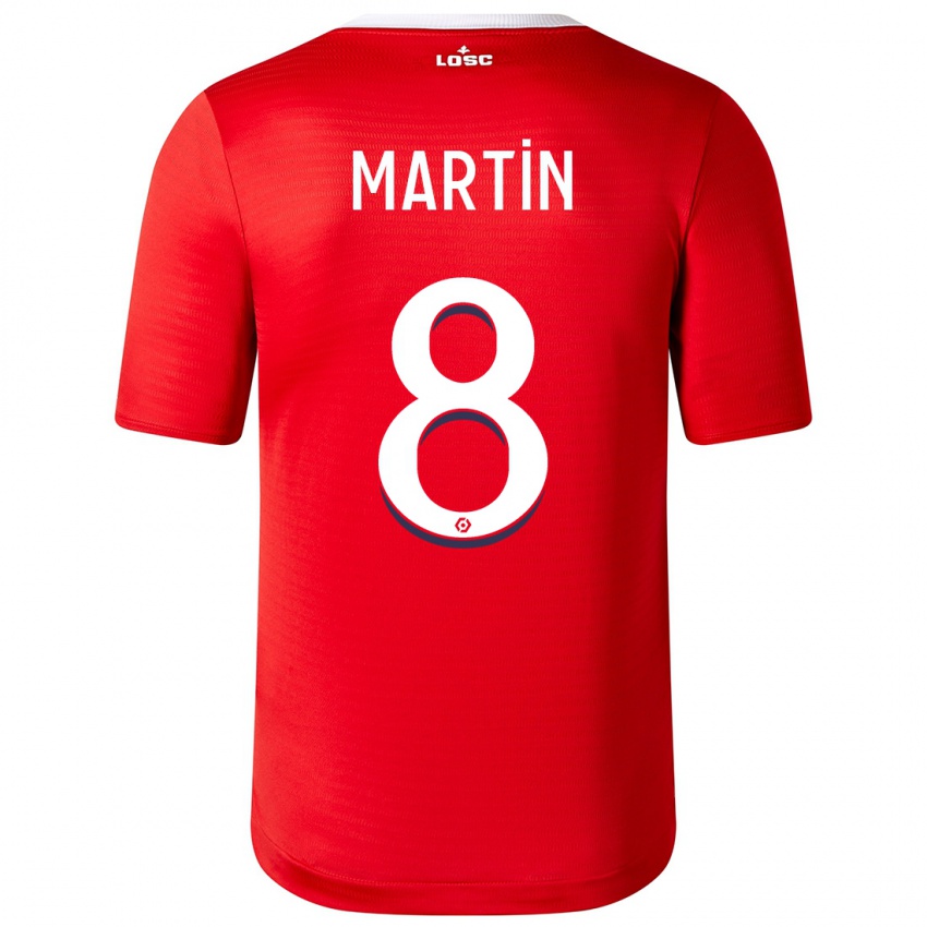 Mujer Camiseta Jonas Martin #8 Rojo 1ª Equipación 2023/24 La Camisa México