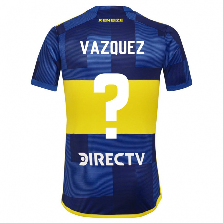 Mujer Camiseta Luis Vazquez #0 Azul Oscuro Amarillo 1ª Equipación 2023/24 La Camisa México