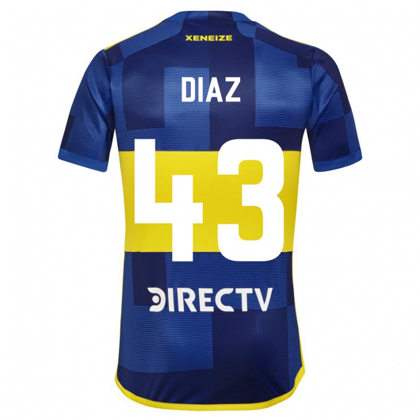 Mujer Camiseta Tomas Diaz #43 Azul Oscuro Amarillo 1ª Equipación 2023/24 La Camisa México