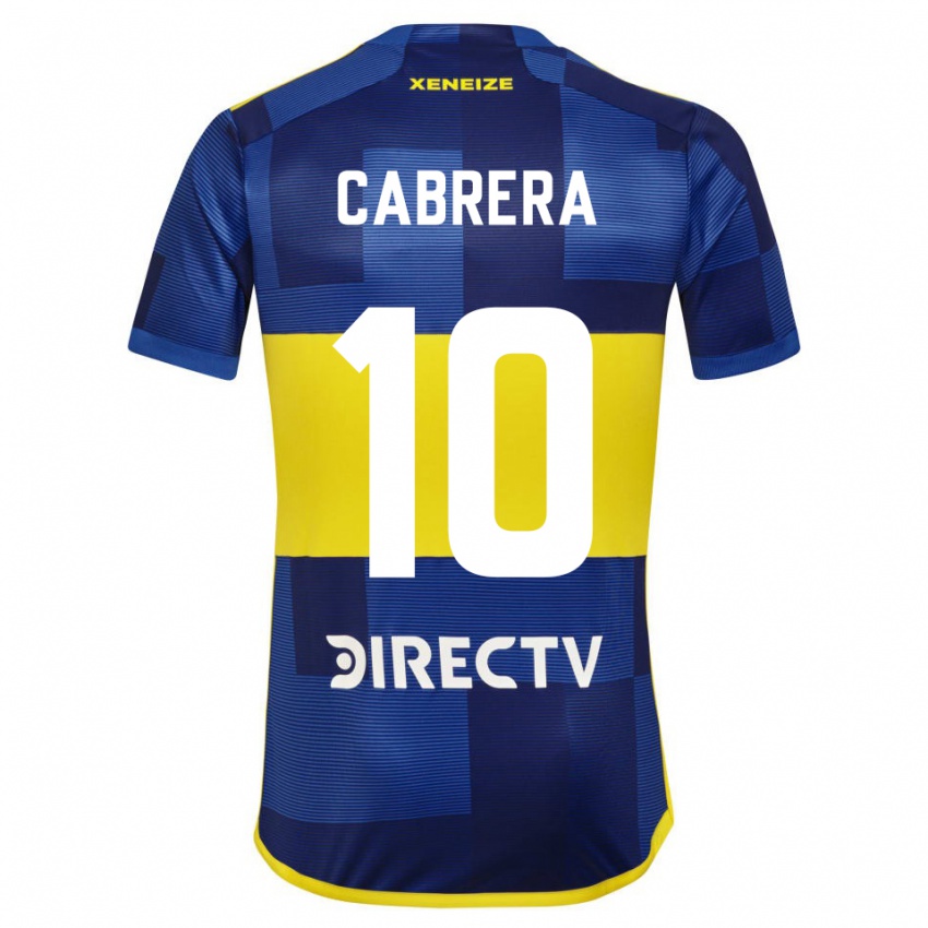 Mujer Camiseta Micaela Cabrera #10 Azul Oscuro Amarillo 1ª Equipación 2023/24 La Camisa México