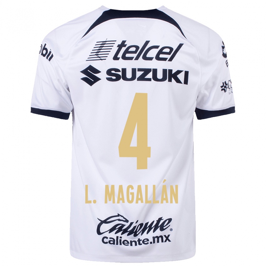 Mujer Camiseta Lisandro Magallan #4 Blanco 1ª Equipación 2023/24 La Camisa México