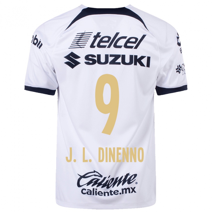 Mujer Camiseta Juan Dinenno #9 Blanco 1ª Equipación 2023/24 La Camisa México