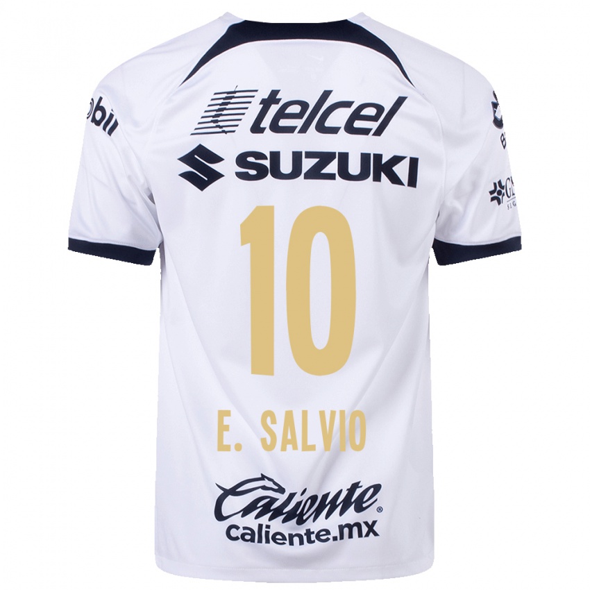 Mujer Camiseta Eduardo Salvio #10 Blanco 1ª Equipación 2023/24 La Camisa México