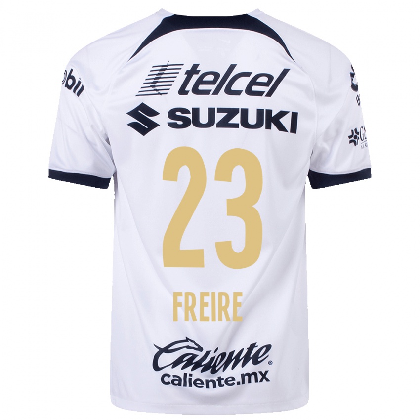 Mujer Camiseta Nicolas Freire #23 Blanco 1ª Equipación 2023/24 La Camisa México