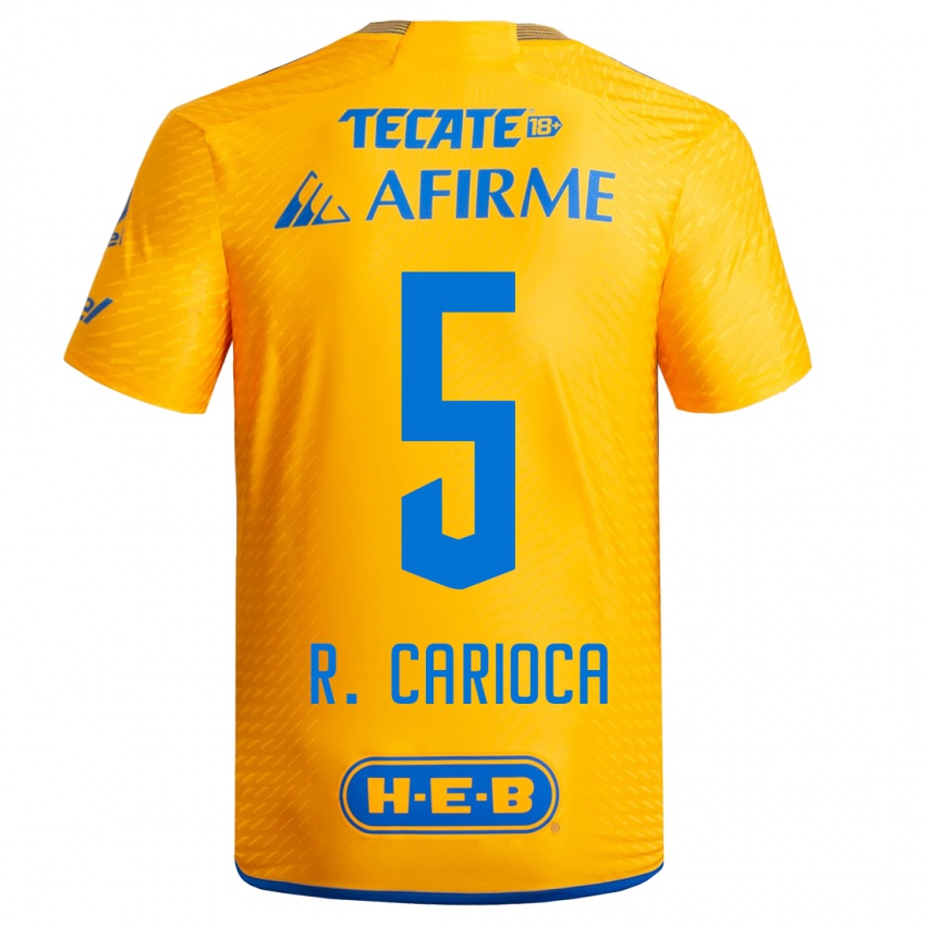 Mujer Camiseta Rafael Carioca #5 Amarillo 1ª Equipación 2023/24 La Camisa México