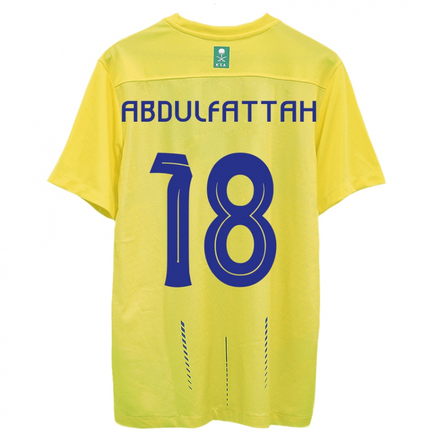 Mujer Camiseta Abdulfattah Adam #18 Amarillo 1ª Equipación 2023/24 La Camisa México