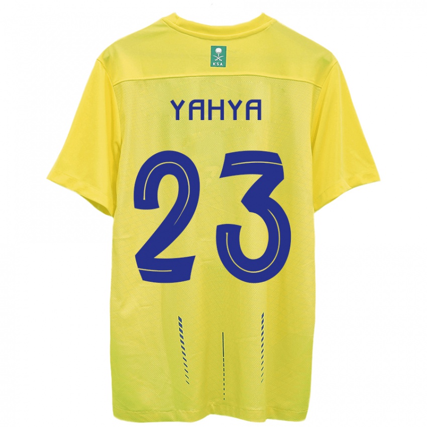 Mujer Camiseta Ayman Yahya #23 Amarillo 1ª Equipación 2023/24 La Camisa México