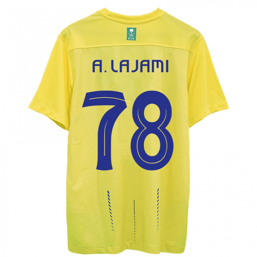 Mujer Camiseta Ali Lajami #78 Amarillo 1ª Equipación 2023/24 La Camisa México