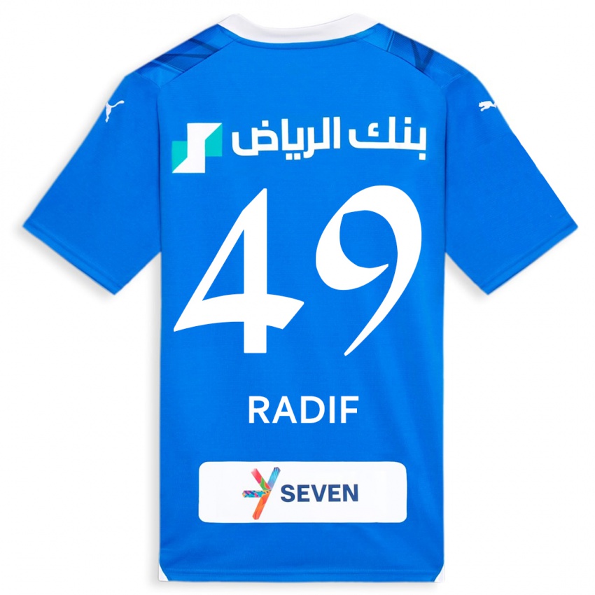 Mujer Camiseta Abdullah Radif #49 Azul 1ª Equipación 2023/24 La Camisa México