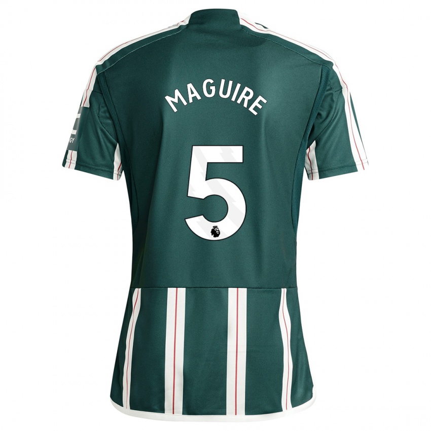 Mujer Camiseta Harry Maguire #5 Verde Oscuro 2ª Equipación 2023/24 La Camisa México