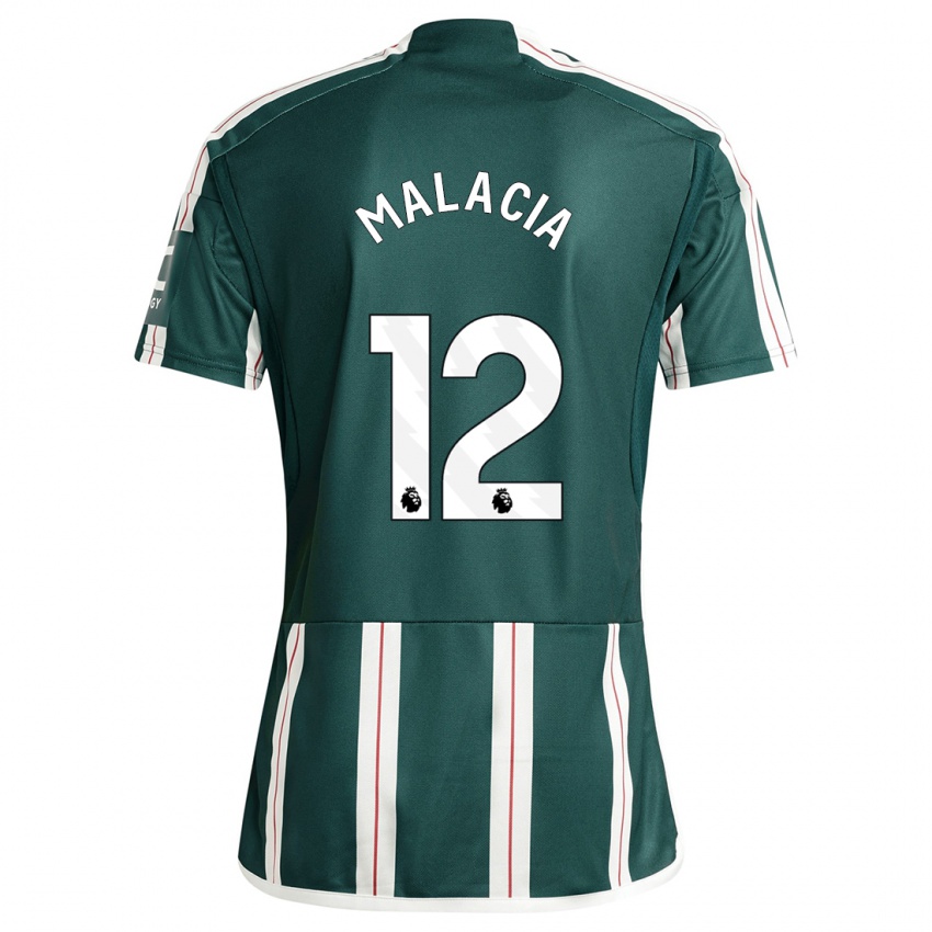 Mujer Camiseta Tyrell Malacia #12 Verde Oscuro 2ª Equipación 2023/24 La Camisa México