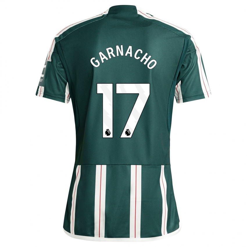 Mujer Camiseta Alejandro Garnacho #17 Verde Oscuro 2ª Equipación 2023/24 La Camisa México