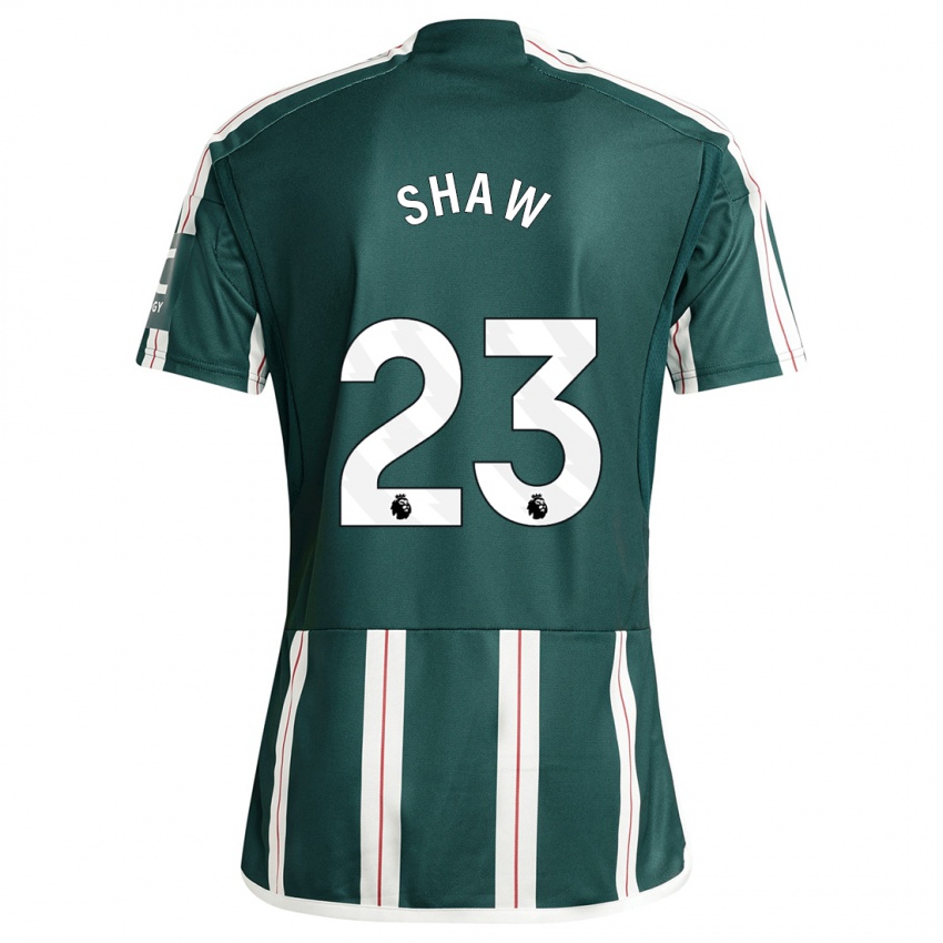 Mujer Camiseta Luke Shaw #23 Verde Oscuro 2ª Equipación 2023/24 La Camisa México