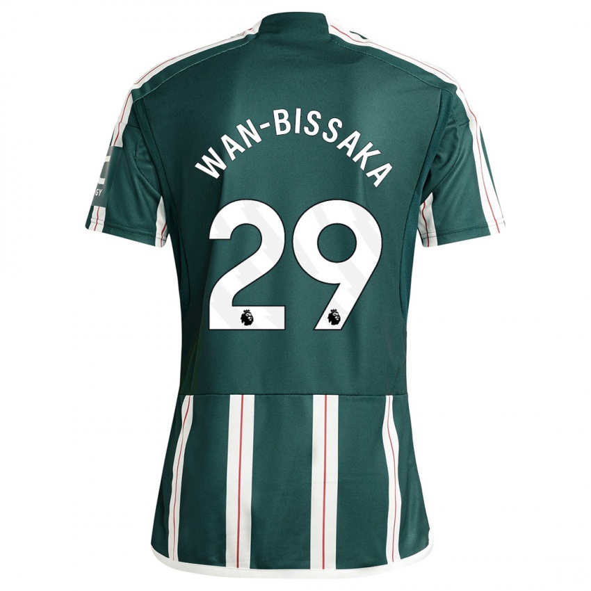 Mujer Camiseta Aaron Wan-Bissaka #29 Verde Oscuro 2ª Equipación 2023/24 La Camisa México