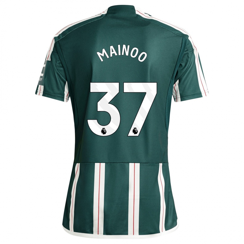 Mujer Camiseta Kobbie Mainoo #37 Verde Oscuro 2ª Equipación 2023/24 La Camisa México